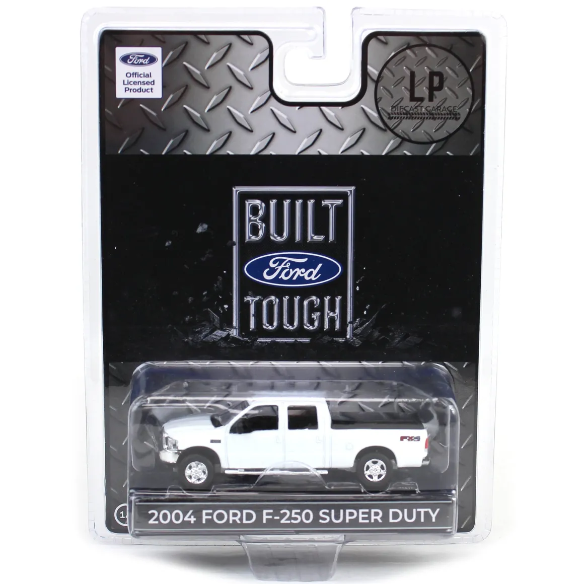 1/64 2004 Ford F-250 Super Duty Crew Cab Pickup Truck, Winter White, LP Diecast Garage Exclusive