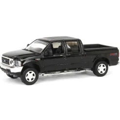 1/64 2004 Ford F-250 Super Duty Crew Cab Pickup Truck, Black, LP Diecast Garage Exclusive