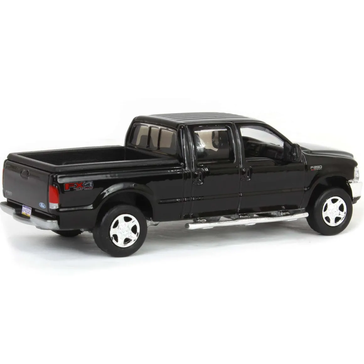 1/64 2004 Ford F-250 Super Duty Crew Cab Pickup Truck, Black, LP Diecast Garage Exclusive