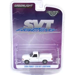 1/64 1994 Ford F-150 SVT Lightning with Tonneau Bed Cover, White, Hobby Exclusive