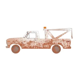 1/64 1973 Ford F-100 with Drop-In Tow Hook, Weathered White, Blue Collar Collection Series 14