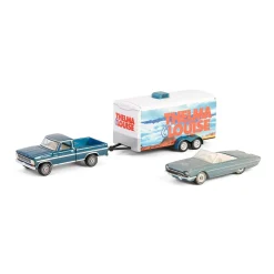 1/64 1967 Ford F-250 with Enclosed Car Hauler & 1966 Ford Thunderbird, Thelma & Louise, Hollywood Hitch & Tow Series 13