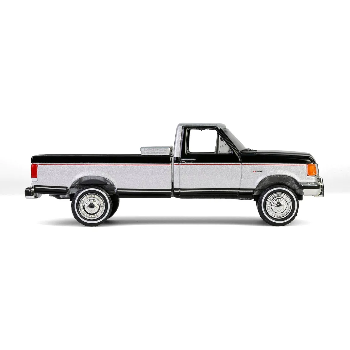 1/64 1990 Ford F-250 with Tool Box, Raven Black & Medium Silver Metallic Combination Two-Tone, Down on the Farm Series 10