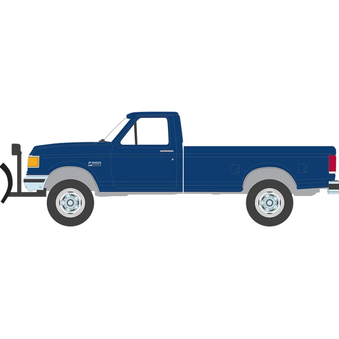 1/64 1991 Ford F-250 XL 4x4 with Snow Plow, Blue Collar Series 13