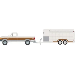 1/64 1991 Ford F-250 XLT Lariat with Livestock Trailer, Hitch & Tow Series 30