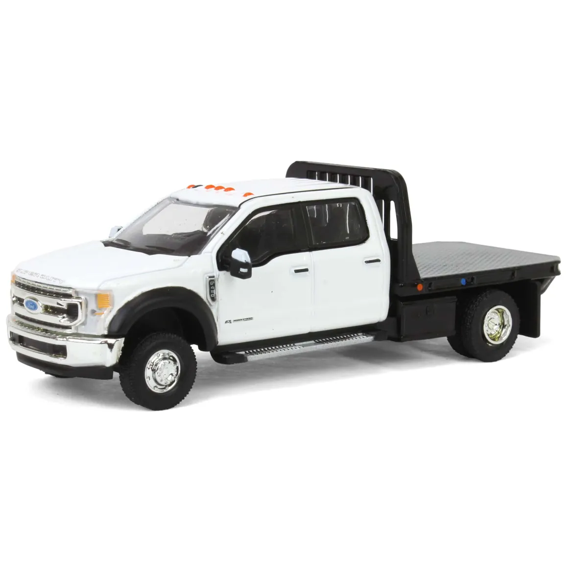 1/64 2020 Ford F-450 XLT Super Duty Dually Flatbed, Oxford White, Town & Country Exclusive