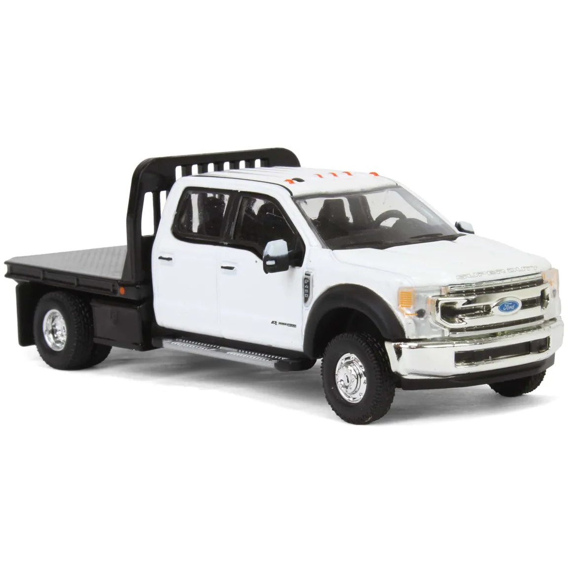 1/64 2020 Ford F-450 XLT Super Duty Dually Flatbed, Oxford White, Town & Country Exclusive