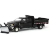 1/64 2020 Ford F-450 XLT Super Duty Dually with V-Plow & Dump Bed, Agate Black, Town & Country Exclusive