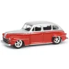 1/64 1947 Ford Fordor Super Deluxe, Silver Metallic & Red Two-Tone, California Lowriders Series 4