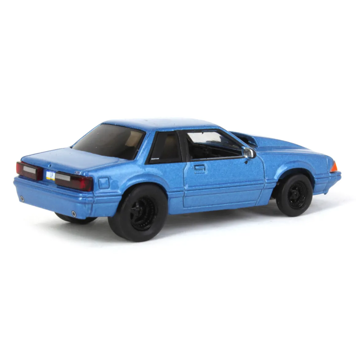 1/64 1993 Ford Mustang Blue Drag Car, LP Diecast Exclusive