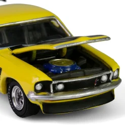 1/64 1969 Ford Mustang Boss 302, Scottsdale 2024, Bright Yellow, Barrett-Jackson Series 15