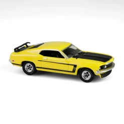 1/64 1969 Ford Mustang Boss 302, Scottsdale 2024, Bright Yellow, Barrett-Jackson Series 15