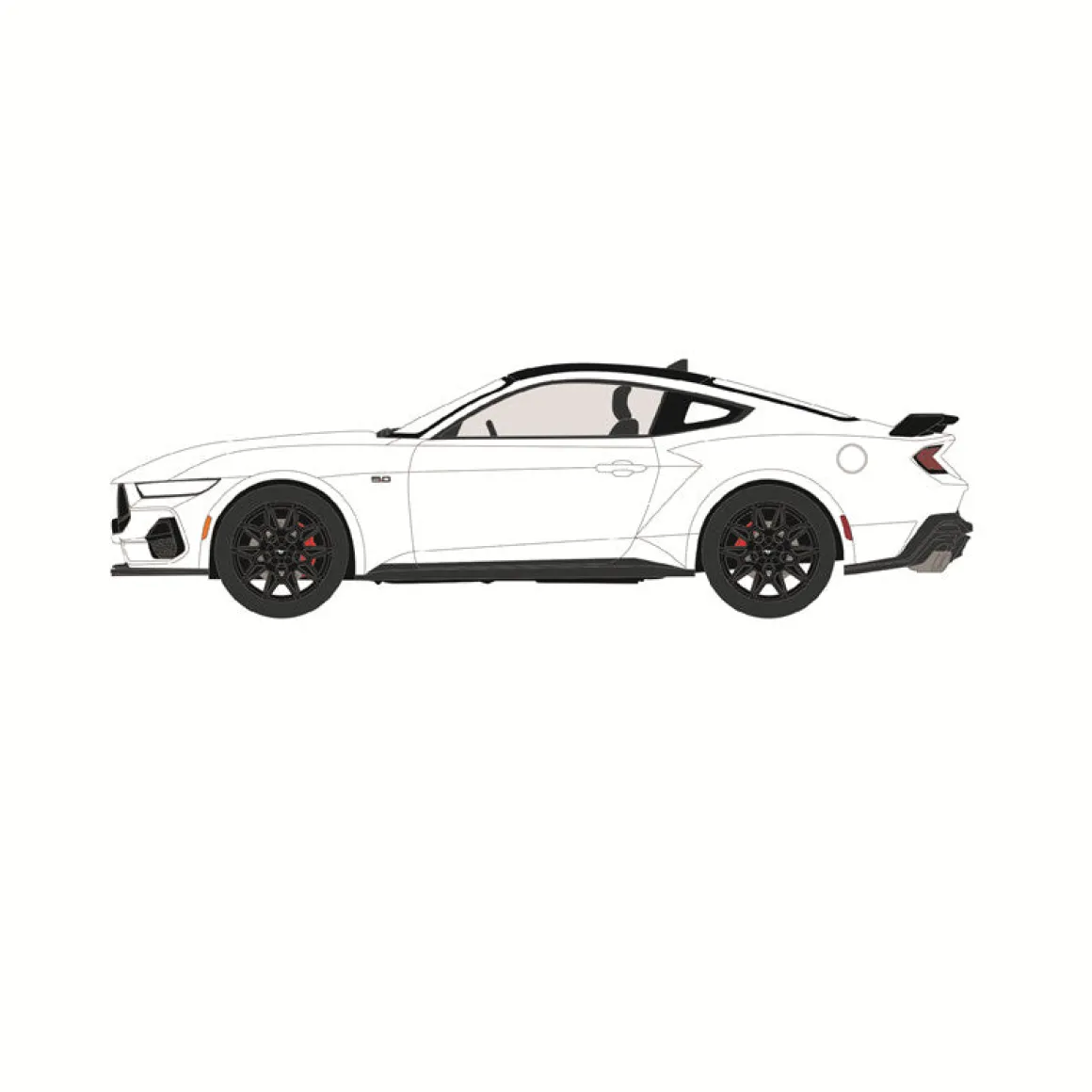 1/64 2024 Ford Mustang, Oxford White, GreenLight Muscle Series 30