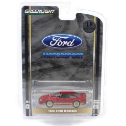 1/64 1988 Ford Mustang SLN with Gold Decals & Rims, Scarlet Red, LP Diecast Garage Exclusive