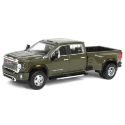 1/64 2022 GMC Sierra 3500 Denali Dually, Forest Metallic, Karson Diecast Exclusive