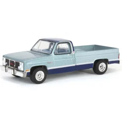 1/64 1985 GMC Sierra Classic K2500, Silver & Midnight Blue, Down on the Farm Series 9
