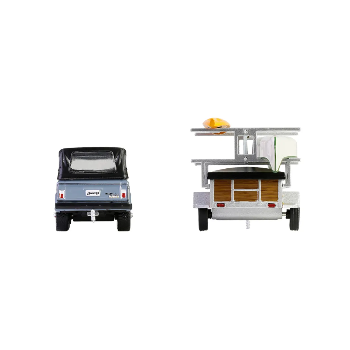 1/64 1968 Jeep Jeepster Commando SC-1 with Canoe Trailer, Gray, Hitch & Tow Series 32