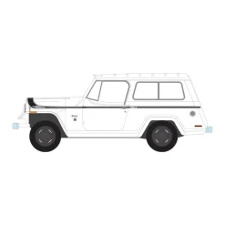 1/64 1971 Jeep Jeepster Commando, White, All-Terrain Series 17