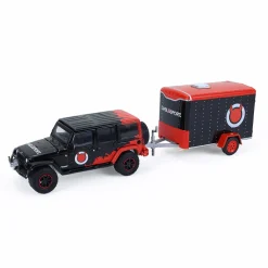 1/64 2012 Jeep Wrangler Unlimited with Small Cargo Trailer, Diablo Sport, Hitch & Tow Series 33