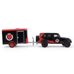 1/64 2012 Jeep Wrangler Unlimited with Small Cargo Trailer, Diablo Sport, Hitch & Tow Series 33