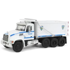 1/64 2019 Mack Granite Dump Truck, NYPD, SD Series 16