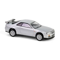 1/64 1999 Nissan Skyline V-Spec R34, Sonic Silver, 25th Anniversary, Anniversary Collection Series 17