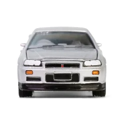 1/64 1999 Nissan Skyline V-Spec R34, Sonic Silver, 25th Anniversary, Anniversary Collection Series 17
