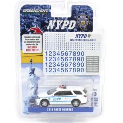 1/64 2019 NYPD Dodge Durango with Squad Number Decal Sheet, Hobby Exclusive