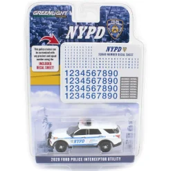 1/64 2020 NYPD Ford Police Interceptor Utility with Decal Sheet, Hot Pursuit, Hobby Exclusive