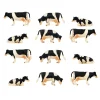 1/32 12 Piece Black and White Cow Set
