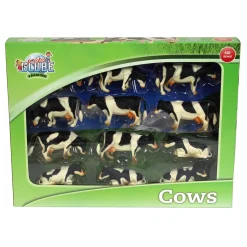 1/32 12 Piece Black and White Cow Set