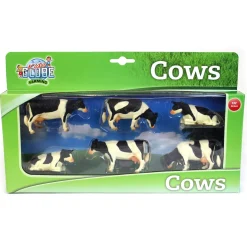 1/32 6 Piece Black and White Cow Set
