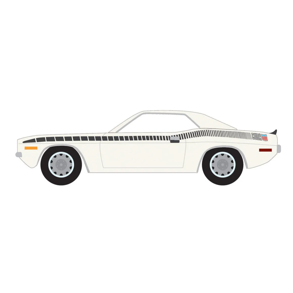 1/64 1970 Plymouth AAR ‘Cuda, Alpine White, GreenLight Muscle Series 29