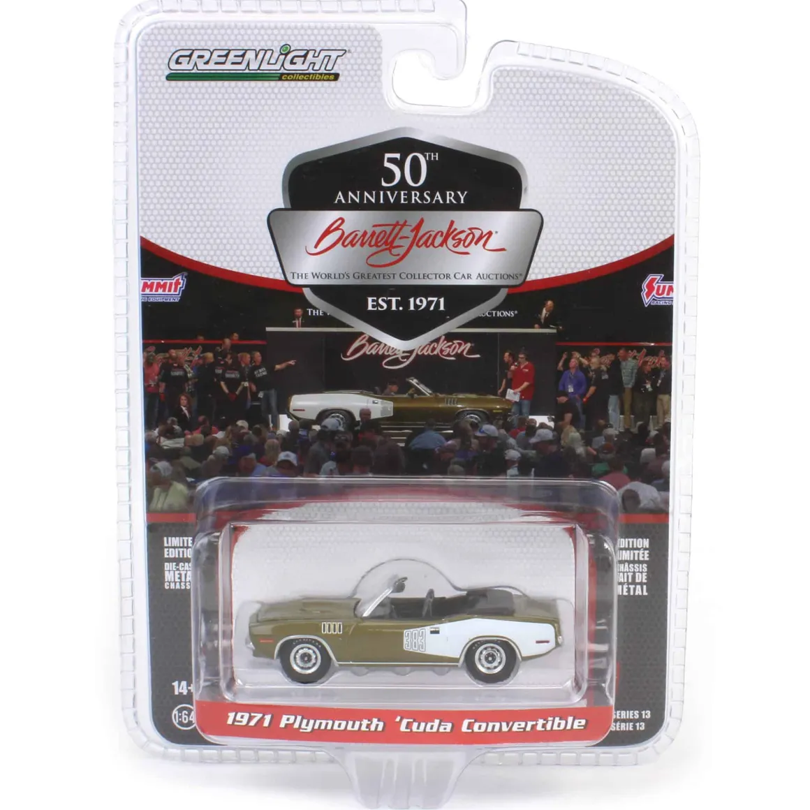 1/64 1971 Plymouth Cuda Convertible (Lot #1071), Barrett-Jackson Scottsdale Edition Series 13