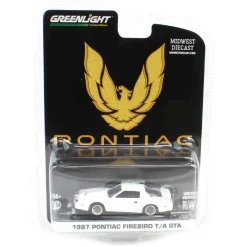 1/64 1987 Pontiac Firebird T/A GTA, White with Silver Rims, Midwest Diecast Exclusive
