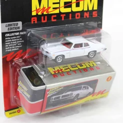 1/64 1974 Pontiac GTO, Cameo White, Mecum Auctions, Johnny Lightning Collector Tin Series 15