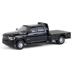 1/64 2023 Ram 3500 Dually Flatbed, Black, Dually Drivers Series 16