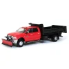 1/64 2018 Ram 3500 Dually, Red with Black Dump Bed & Plow, Outback Toys Exclusive