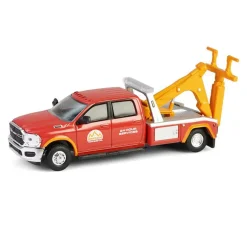 1/64 2022 Ram 3500 Dually Wrecker, Red & Orange, Dually Drivers Series 16