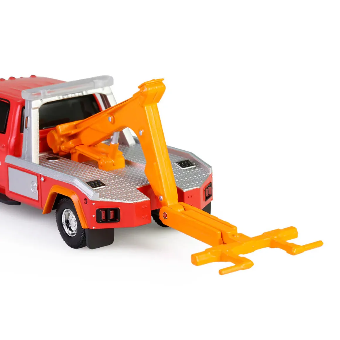 1/64 2022 Ram 3500 Dually Wrecker, Red & Orange, Dually Drivers Series 16