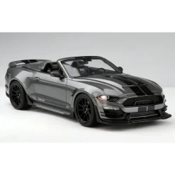 1/18 2021 Shelby Super Snake Speedster Convertible, Gray with Black Stripes, Acme Diecast