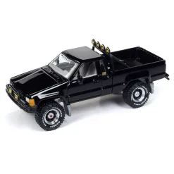1/64 1985 Toyota SR5 Pickup Truck, Black, Johnny Lightning Mystery Matinee