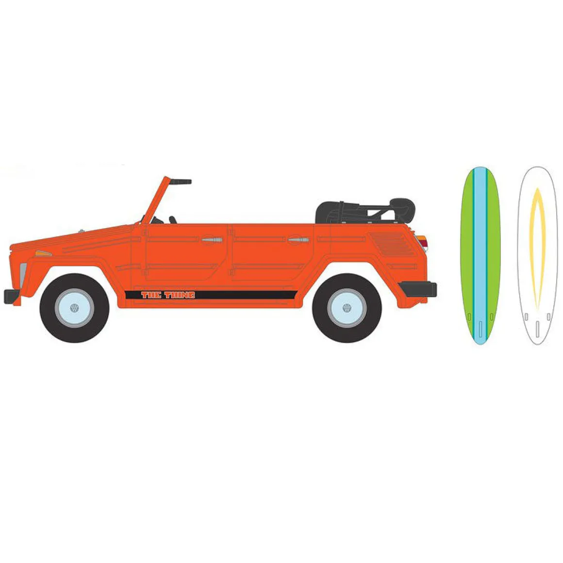1/64 1971 Volkswagen Thing with Surfboards, Hobby Shop Series 14