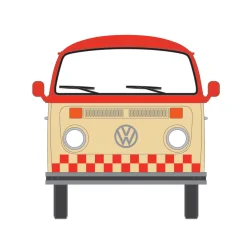 1/64 1975 Volkswagen Type 2 (T2B) Food Truck, Blue Collar Collection Series 14