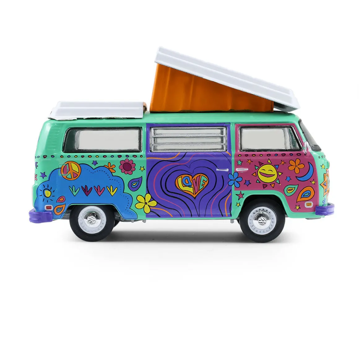 1/64 1973 Volkswagen Type 2 Westfalia Campmobile, Music Festival Van, Club Vee-Dub Series 21