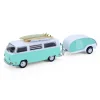 1/64 1971 Volkswagen Type 2 with Surfboards & Teardrop Trailer, Hitch & Tow Series 33