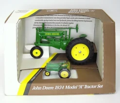 1/16 & 1/43 John Deere 1934 Unstyled Model "A" Tractor Set
