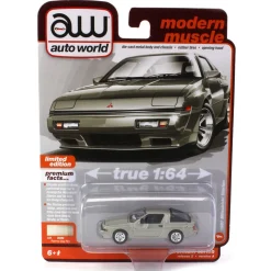 1/64 Auto World 2023 Release 2A, 1987 Mitsubishi Starion, Palermo Gray Poly