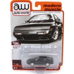 1/64 Auto World 2023 Release 2B, 1987 Mitsubishi Starion, Serbia Black