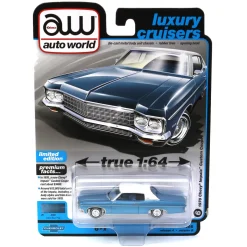 1/64 Auto World 2022 Release 4B, Luxury Cruisers - 1970 Chevrolet Impala, Astro Blue